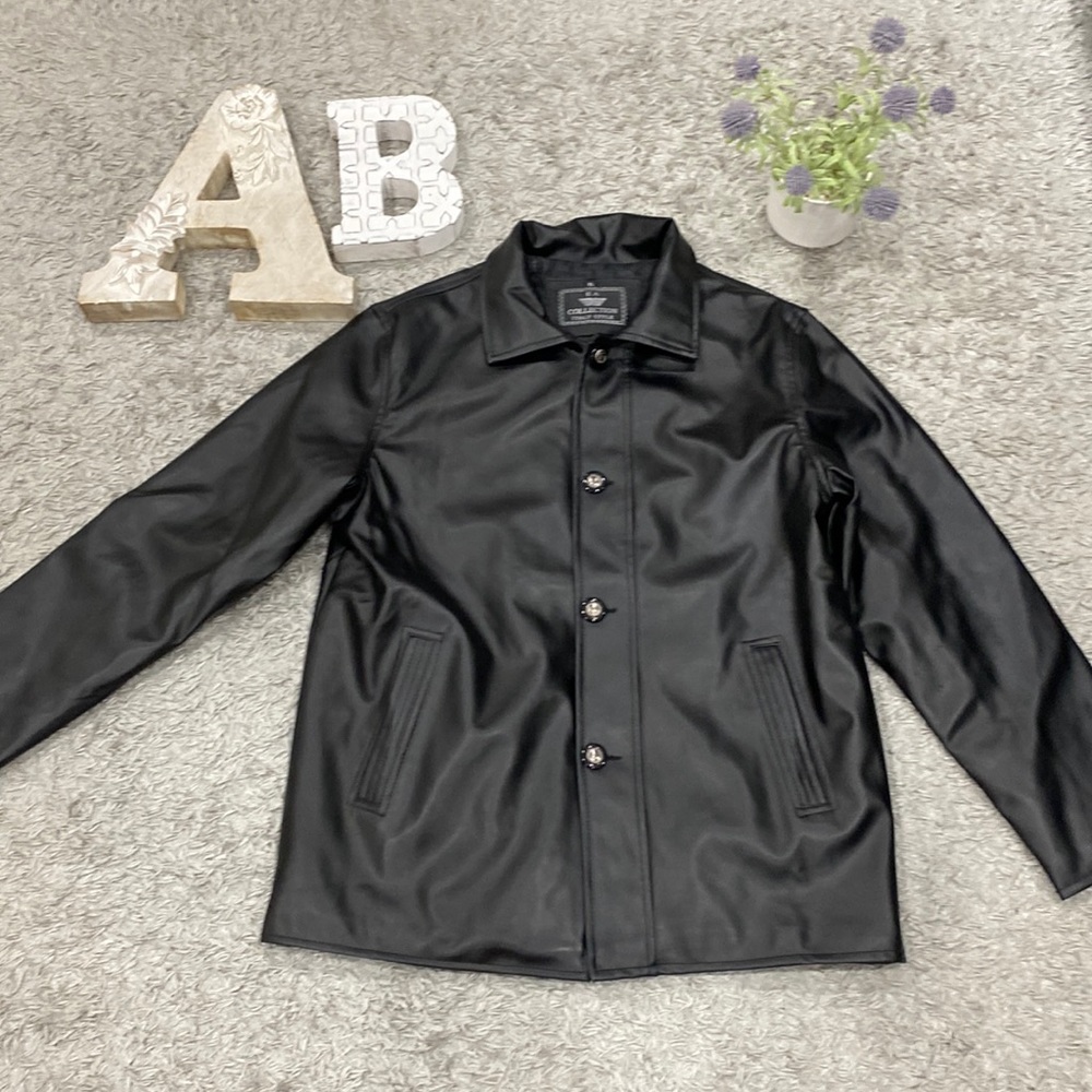 EA Collection Men's Faux Leather Jacket (extra large)